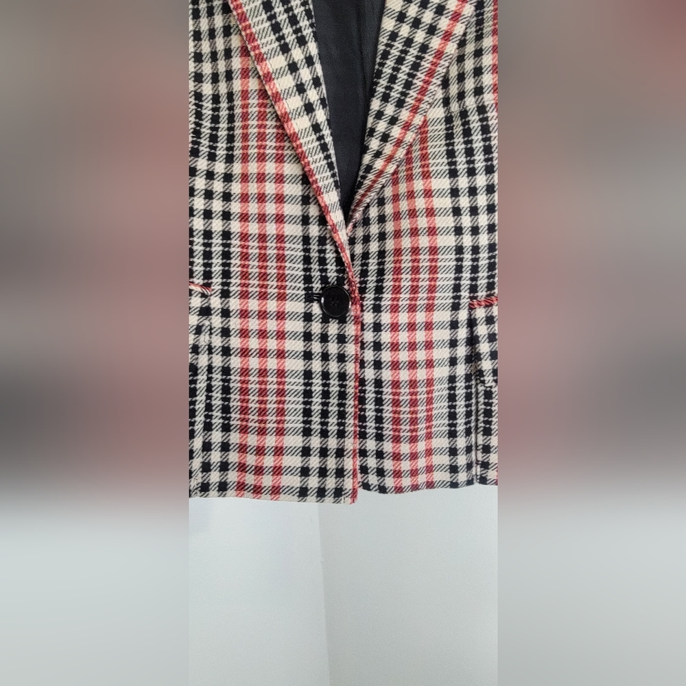 Vintage Giorgio Armani Checked Blazer Jacket Made In Italy Size 40 Wool - Picture 5 of 9